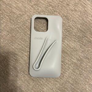 rhode Silicone Iphone 15 pro max Case in Light Gray - Slim Protective Cover